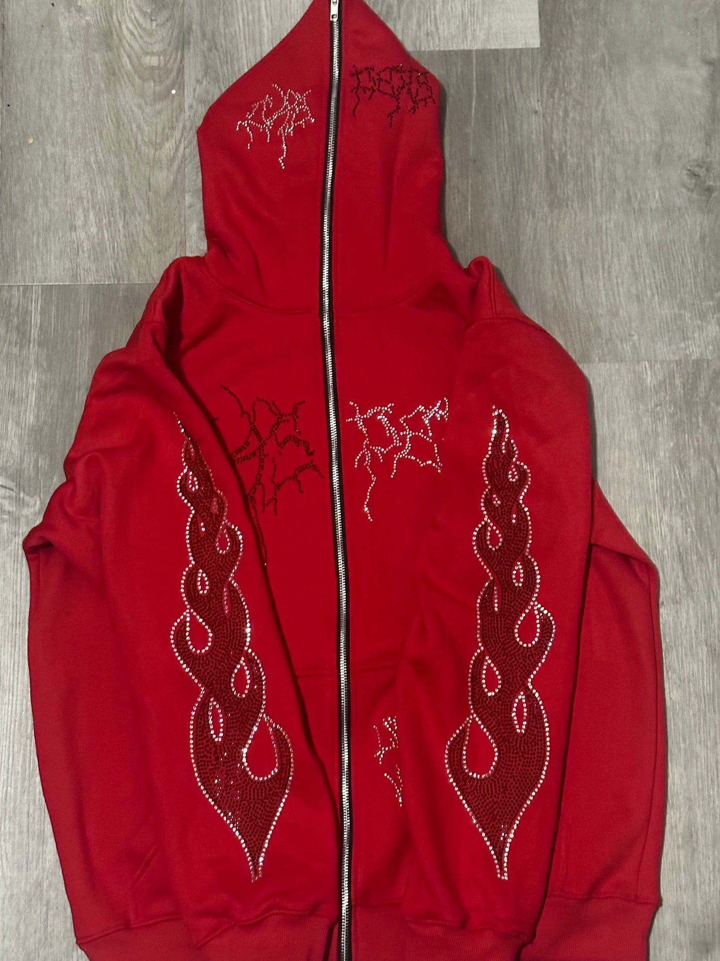 Caspers Full zip up hoodie (RED)